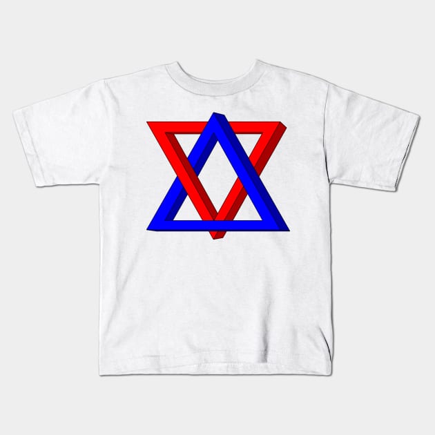 Triangles Kids T-Shirt by SAMUEL FORMAS